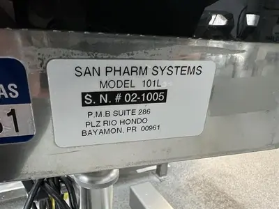 Sanpharm Systems model TE101-L stainless steel vibratory tablet deduster