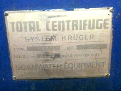 (2) Kruger 800 LY decanter centrifuges, CS.