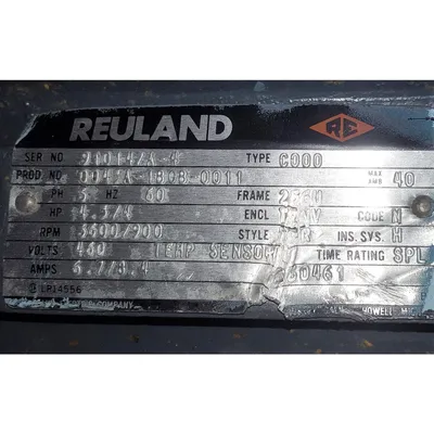 Used Reuland 4 HP Electra-gear speed reducer