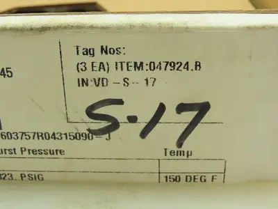 BS&B Safety Systems 047924.BIN:VD-S-17 Rupture Disk 3" Type SKR 323 PSIG @ 150°F