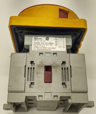 ALLEN BRADLEY 194E-E25-1753-6N SERIES B SWITCH 25A 600V