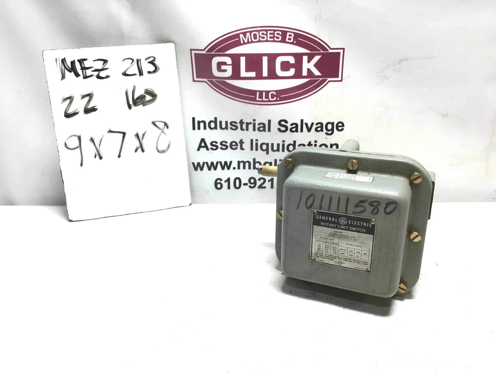 GENERAL ELECTRIC ROTARY LIMIT SWITCH CR115E 724112