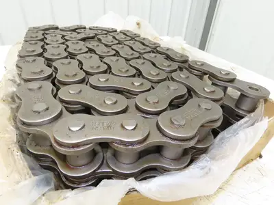 Tsubaki RS140-3-RP 3 Strand Roller Chain 1-3/4" Pitch Riveted 1" Roller 10 Feet