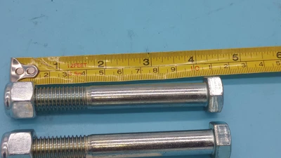 LOT OF 2 AXLES BOLT FRONT WHEEL 4" LONG