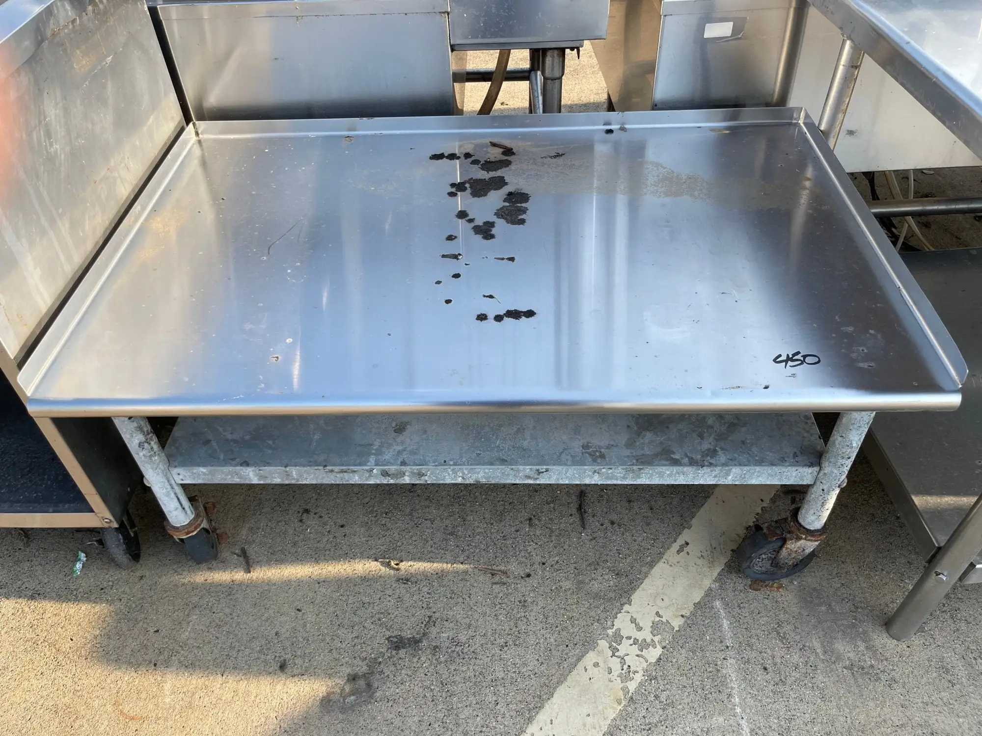 Used Falcon Restaurant Supply Used 48" Stainless Steel Equipment Stand - SS228 Restaurant Equipment (Miscellaneous) Illinois US | Falcon Restaurant Supply #1375958
