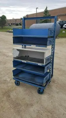 Rolling Storage Carts w/4-5x Adjustable Shelves/Unit 33" W x 16" Dp x 65" Tall
