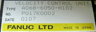 NEW FANUC A06B-6050-H102 VELOCITY CONTROL UNIT A06B6050H102