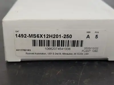 NEW ALLEN-BRADLEY 1492-MS6X12H201-250