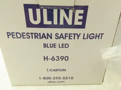 ULINE H-6390 Spotlight Blue Forklift Pedestrian Safety Spot Light W Bracket