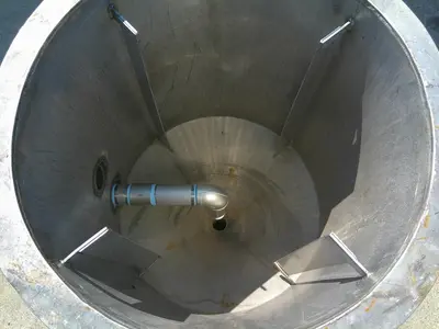 SPC9095  Tank 70 gallon vertical tank, Stainless Steel, conical