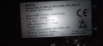 USED TICHAWA VISION G-MDCIS-0512-0200-STD-AM-2.1