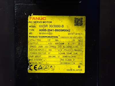 Used 2018 FANUC AI SR30/3000B / A06B2041B605#0042 Motors (misc) Ohio US | HGR 24 #1289709