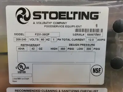 Used 2015 STOELTING F231-38I2P Restaurant Equipment (Miscellaneous) British Columbia CA | Lenmark #270370