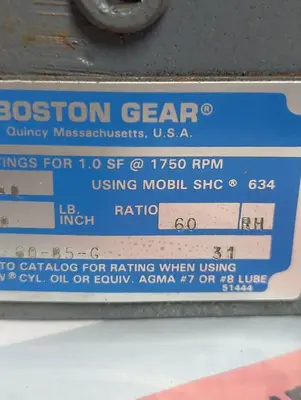 Used BOSTON GEAR E724-60-85-G Industrial Controls Ohio US | Surplus Asset Holdings #1466678