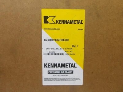 Kennametal 3" Coolant Thru Face Mill 1" Arbor BMD300R1605S100L200 (LOC2474)