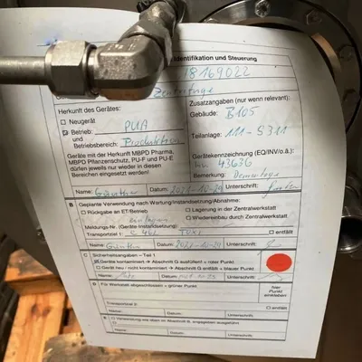 Krauss-Maffei HZ 800/1.0 Ph CIP peeler centrifuge, 316SS.