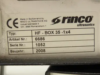 Rinco HF-BOX 35 Signal Switch Box 1 Generator - 4 Oscillator Systems Lot of5