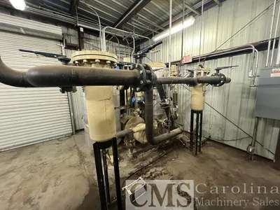 USED QUINCY AND INGERSOLL RAND AIR COMPRESSOR ROOM WITH DRYERS