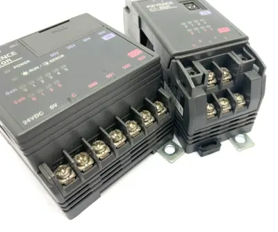 USED KEYENCE PLC I/O MODULE W/ EXPANSION MODULE
