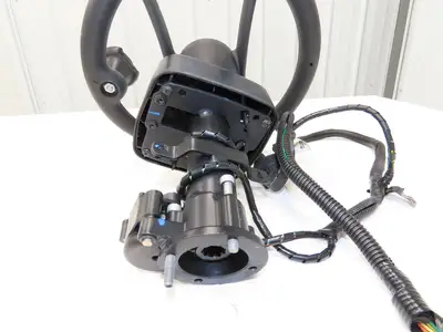 Hyster 8808585 Forklift Steering Wheel & Bracket Assembly Removed From E80XN