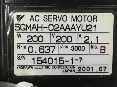 USED YASKAWA SGMAH-02AAA-YU21