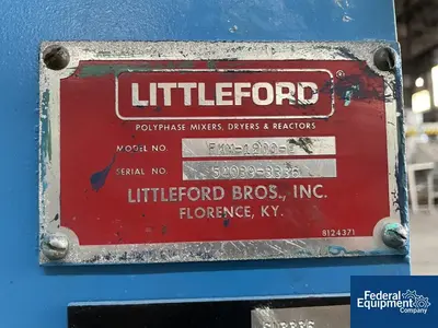 USED Littleford 42 Cu Ft Littleford Mixer, Model FKM 1200E, C/S, JKT