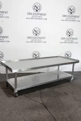 72 ½”x30” STAINLESS STEEL EQUIPMENT STAND WITH UNDERSHELF AND CASTERS