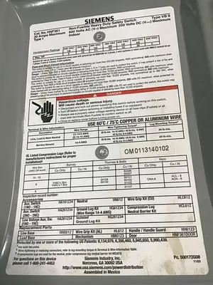 USED SIEMENS HNF361 VBII