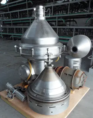 Alfa-Laval MRPX 318 HGV-74C cold milk separator, 316SS.
