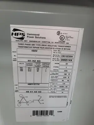 Used HAMMOND POWER SOLUTIONS DM051KK Misc Industrial Equipment Kentucky US | Aucto #565420