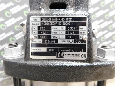 USED GRUNDFOS A99482500P119180001