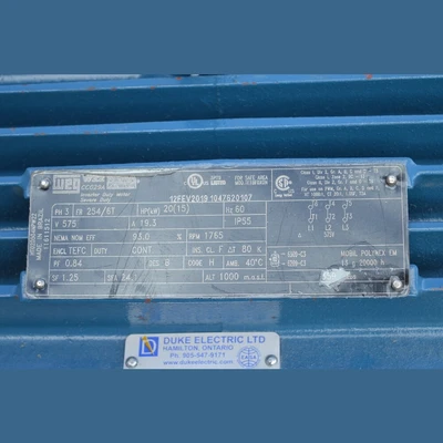 WEG 20 HP Electric Motor