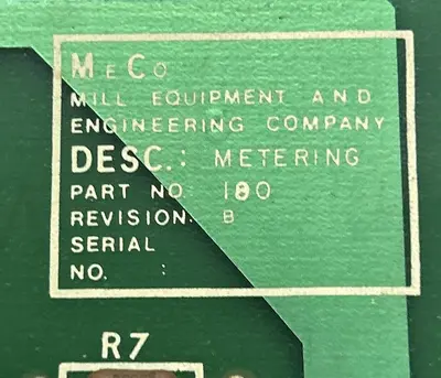 USED MILL EQUIPMENT 180