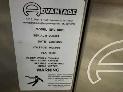 New | in-Stock 2026 ADVANTAGE SRV-1080 Temperature Controls Massachusetts US | Absolute Machinery #1377669