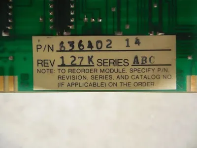 Allen Bradley 7100-MBA Memory Module 636402 14 Rev. 127K Used