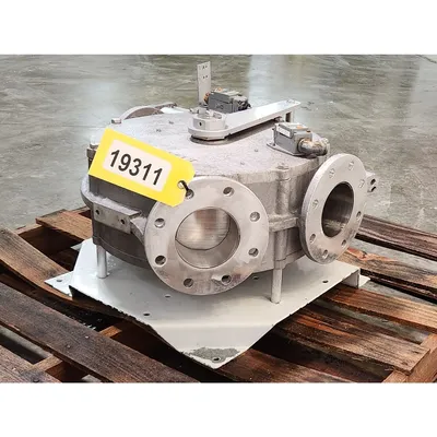 Used Reimelt GmbH 4" Single-channel Stainless Steel Tunnel Diverter Valve