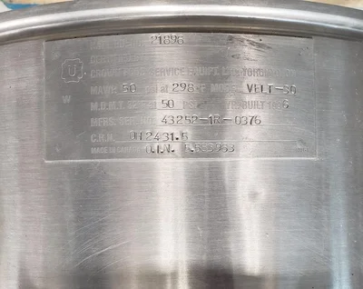 Kettle Crown 30 Gal. Electric Kettle Model VELT-30  # 1455