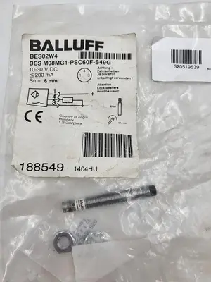 New | in-Stock BALLUFF BALLUFF BES02W4 PROXIMITY SENSOR BES M08MG1-PSC60F-S49G *NEW SEALED BAG* Proximity Sensors | ND Industrial Surplus #1225320