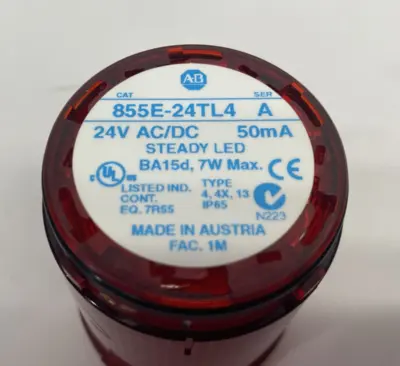 Used Allen-Bradley Ser. A Steady LED Stack Light Module 50mm Red 24V AC/DC Light Source Equipment Michigan US | Maverick Industrial Sales #1393448