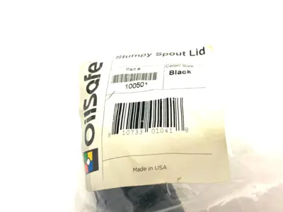 NEW OILSAFE WIDE STUMPY SPOUT LID, BLACK