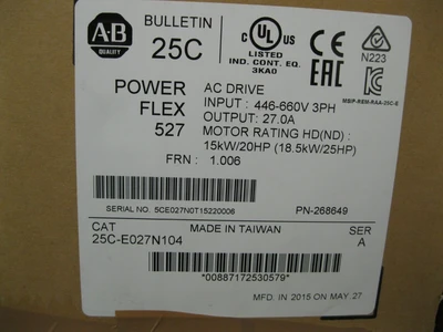 NEW Allen-Bradley 25C-E027N104