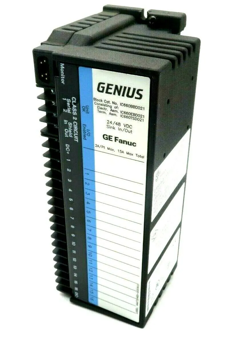 USED GE FANUC IC660BBD021 GENIUS I/O BLOCK 24/48 VDC