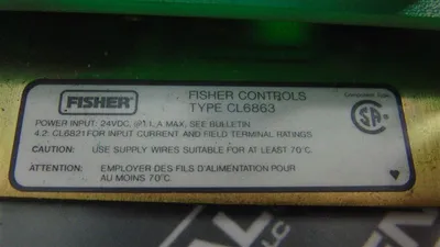 Fisher Rosemount CL6863X1-A2 Isolated Analog Input Terminator 43B5311X012 Used
