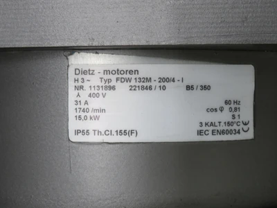 Used DIETZ _UNKNOWN_ A.C. Motors | OCO Industrial #1589921
