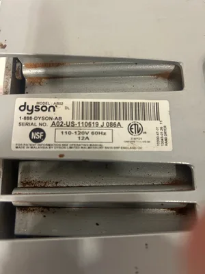 Gray Dyson AB02 Airblade Commercial Automatic Hand Dryer