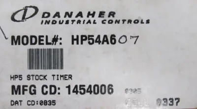 NEW DANAHER HP54A607 TIMER 10 MINUTE