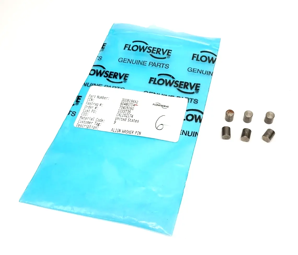 | Flowserve 300B196X2 Align Washer Pins 60480704 LOT OF 6 - New