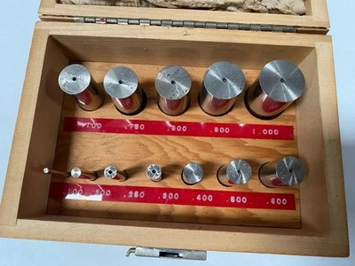 12 PCS M6 .100 to 1.000 Precision Pin Gage Set PENNOYER DODGE