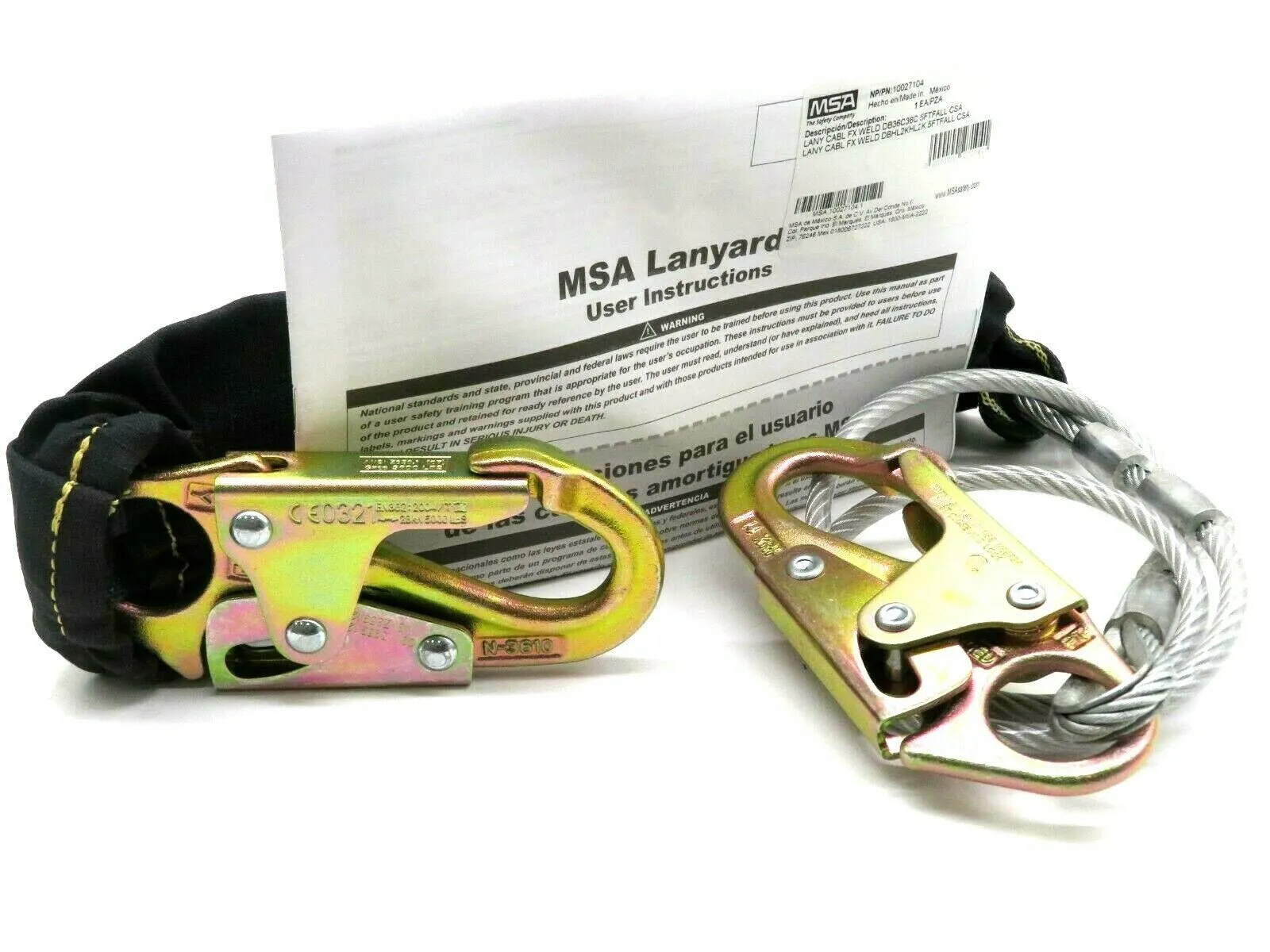 NEW MSA LANYARD 10027104 LANYARD CABLE