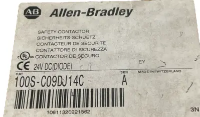 ALLEN BRADLEY 100S-C09DJ14C SAFETY CONTACTOR SERIES A 100SC09DJ14C NEW, SURPLUS